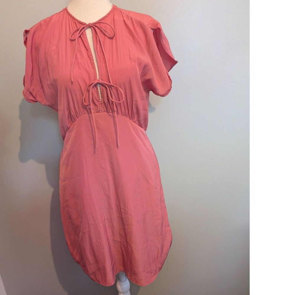 Universal Threads Women's Pink Lace Up Mini Dress Size XS NWOT